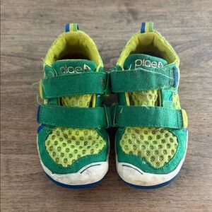 PLAE Kids Green and Yellow Sneakers